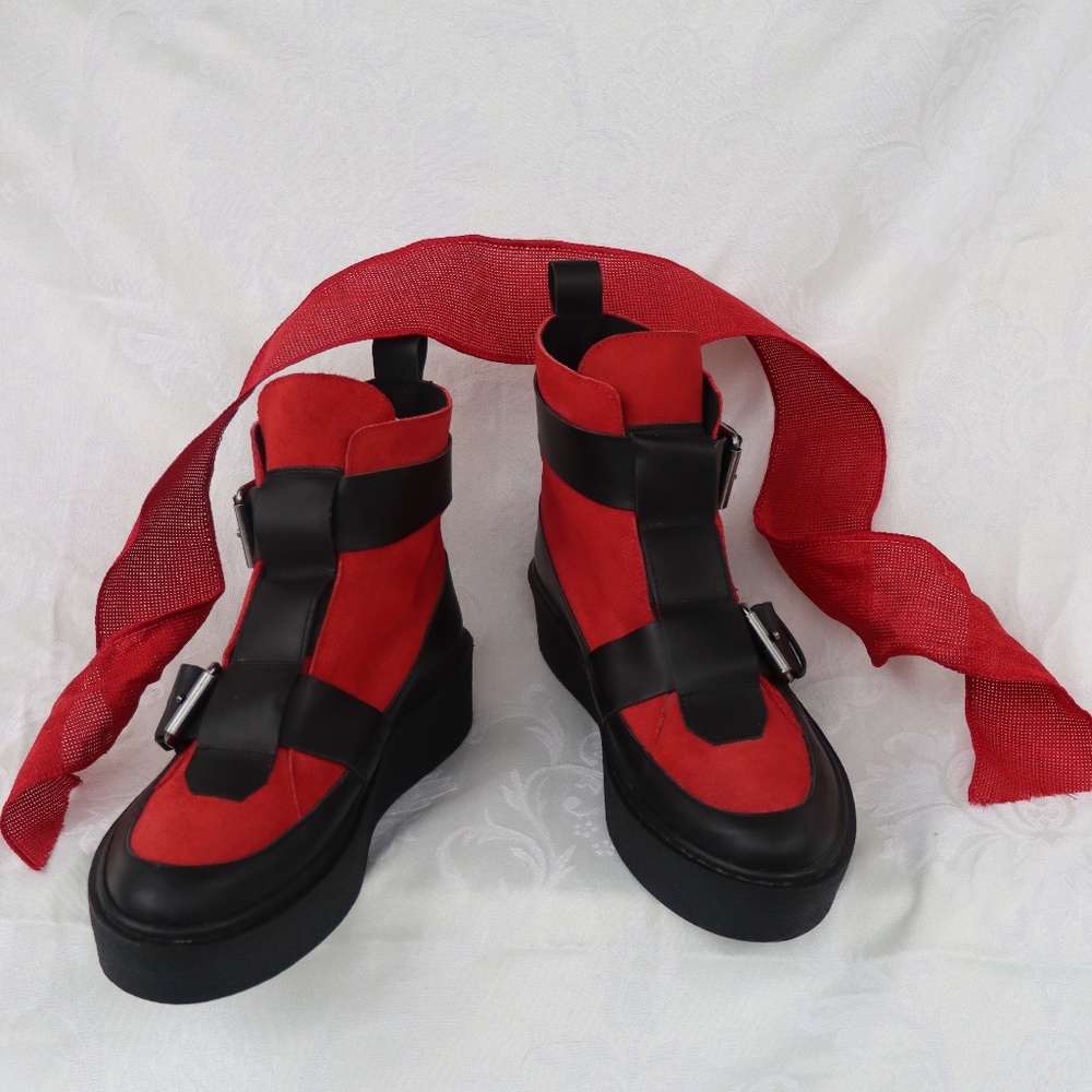 Free People Boots Red Suede  size 8.5